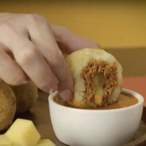 Albóndigas de Cochinita Pibil recién hechas con Productos Chata