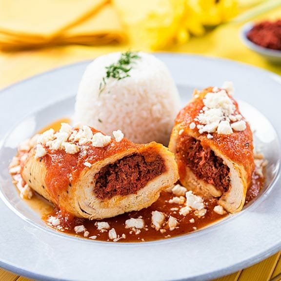 pechuga rellena con chorizo chata - Pechuga Rellena con Chorizo Chata