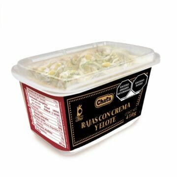 Envase de Rajas con Crema y Elote Chata de 450g