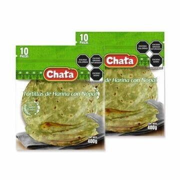 TORTILLA DE HARINA CON NOPAL 2 PZAS