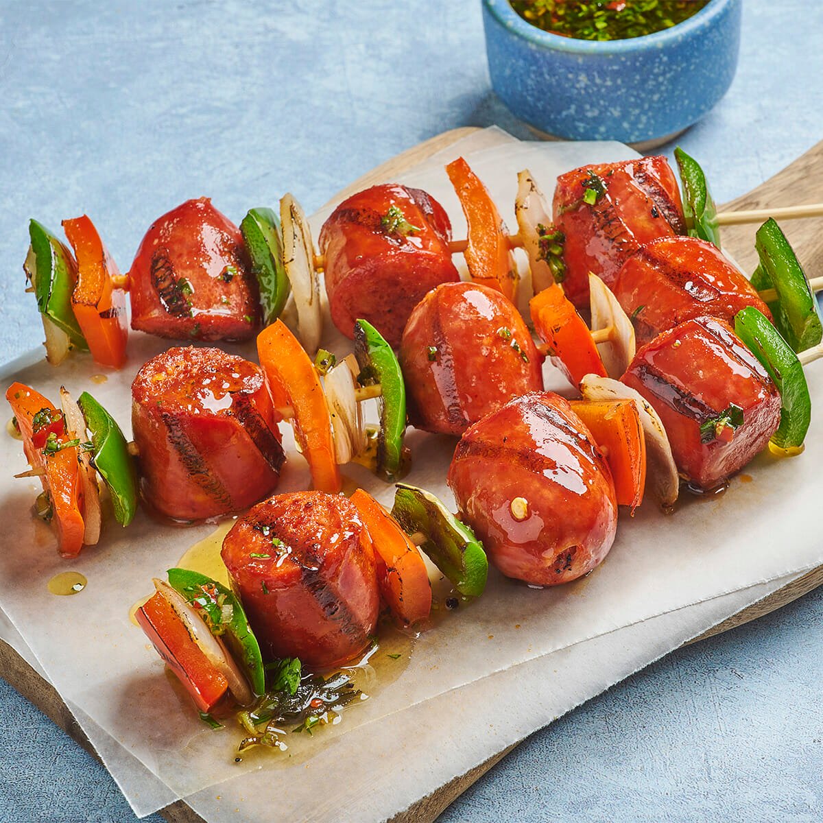 Receta fácil de Pinchos De Chorizo Argentino Chata.