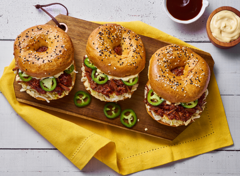 Receta Fácil Bagel de Pulled Pork